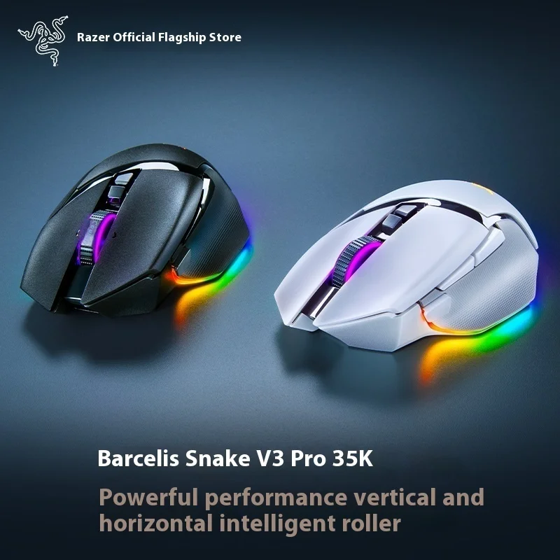 Razer Basilisk V3 Pro 35K Tri-Mode Wireless Gaming PC RGB Mouse Customized Ergonomic Fps 2.4G Bluetooth 35000DPI Laptop PC Gift