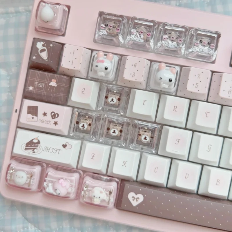 4 قطع من أغطية المفاتيح الشفاف - مراجعة Keycaps Cherry Profile Pbt وسعره