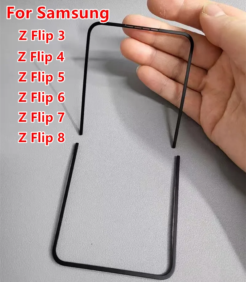 F776 F741 F731 F721 F711 Edge Strips For Samsung Galaxy Z Flip 8 7 6 5 4 3 Middle Frame Stand Housing Bezel Replace Repair Parts