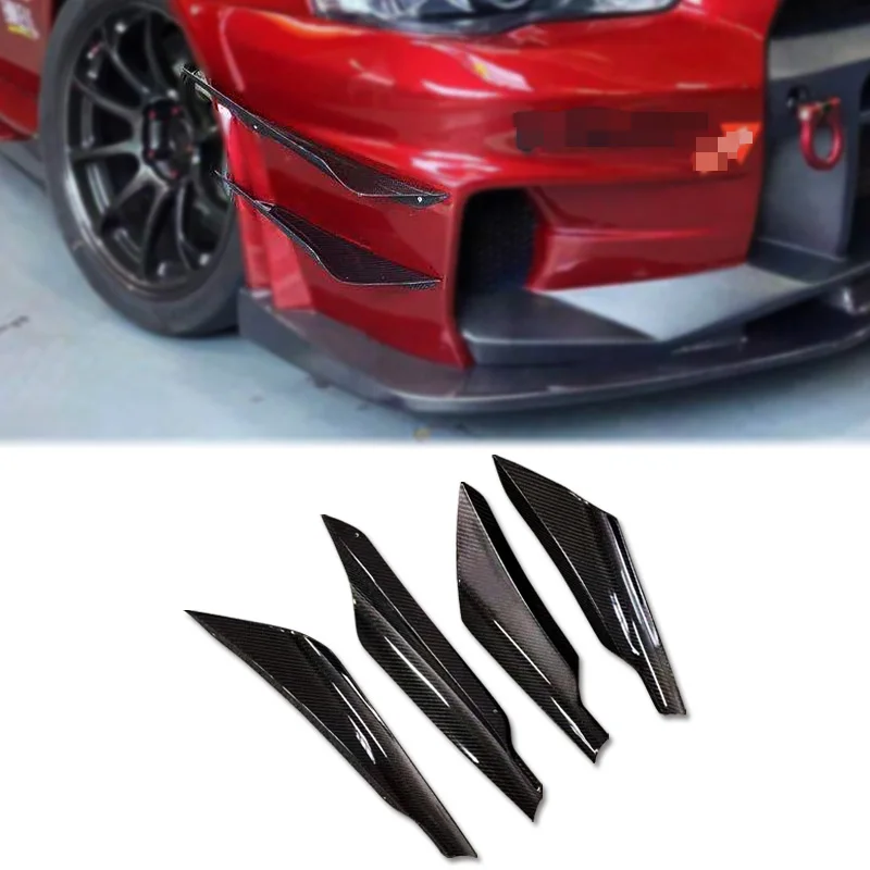 FIBRA DE CARBONO VARS '17 Ver. CANARD DE BUMPER DELANTERO ESTILO ULTIMATE PARA 08-16 EVO 10
