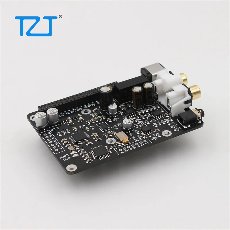 TZT Ustars Audio R38h DAC Board Decoder With OLED Remote Control Kit IIS 768KHz DSD512 For Raspberry Pi