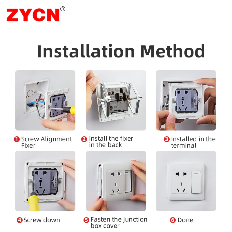 Cassette Repairer 86mm Dark Box Screw Plug Switch Steel Socket Old Fixed Wall Replace Electrician 2/6/10pcs Support Rod