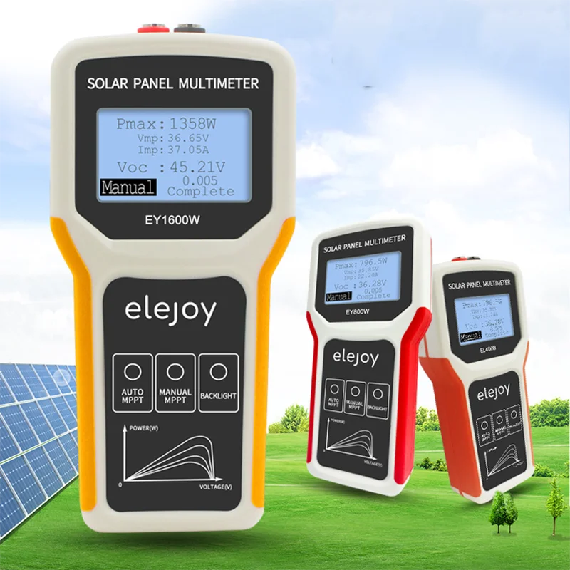 Nowy Multimetr Ręczny do Paneli Fotowoltaicznych, Multimetr do Paneli Solarnych, Automatyczne/Ręczne Wykrywanie, Wyświetlacz LCD o Wysokiej Rozdzielczości