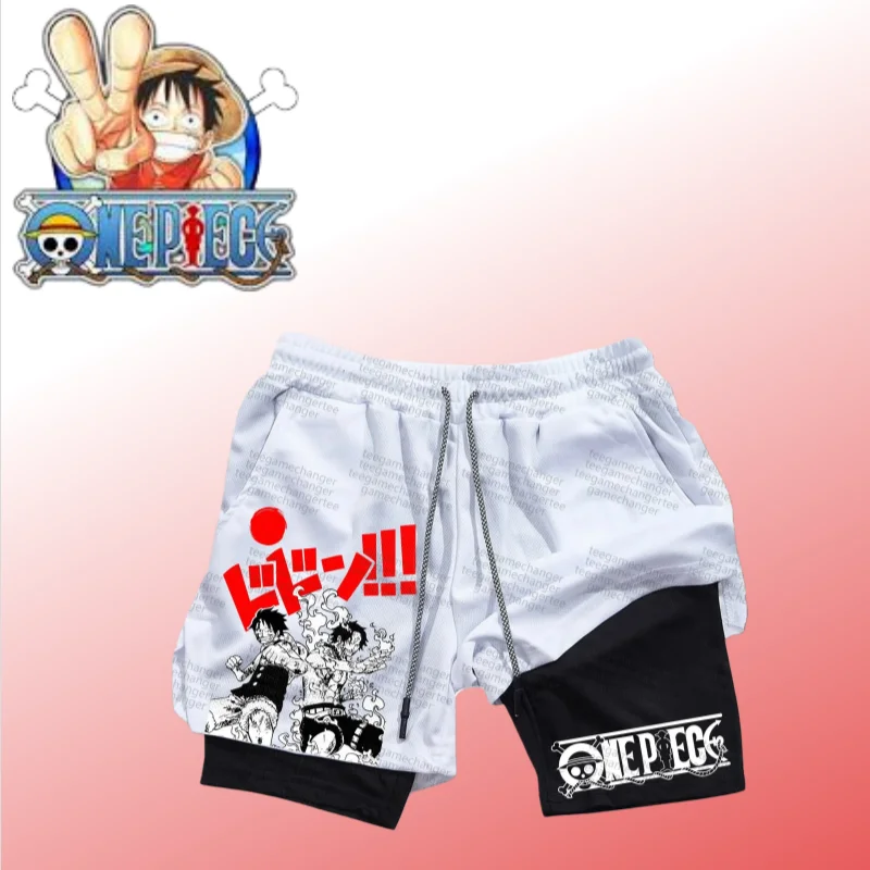 Celana Pendek Olahraga Pria 2025 Model One Piece - Desain Topi Jerami Berlisensi, Cepat Kering & Nyaman untuk Lari dan Pakaian Sehari-hari
