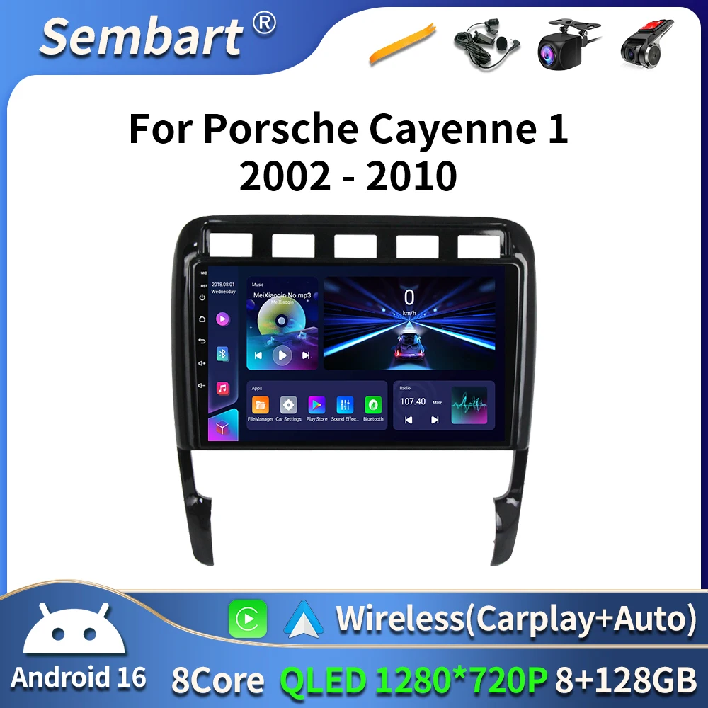 

Android 16 Car Radio Car Multimedia Video Player WIFI for Porsche Cayenne 957/955 2002 - 2010 HeadUnit GPS Autoradio Carplay BT