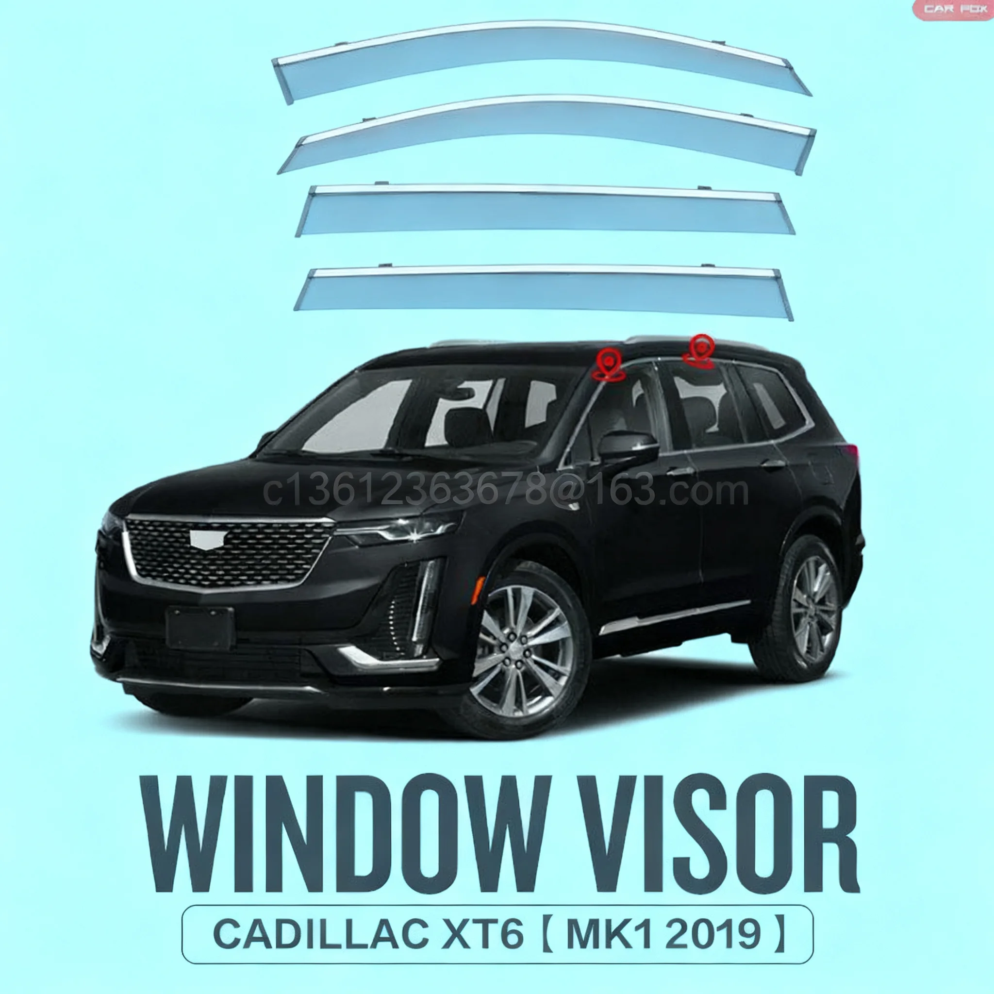 

Для Cadillac XT6 оконный козырек от 2019 лет, дефлектор окна автомобиля, защита от дождя, автомобильные декоративные аксессуары, легко устанавливается