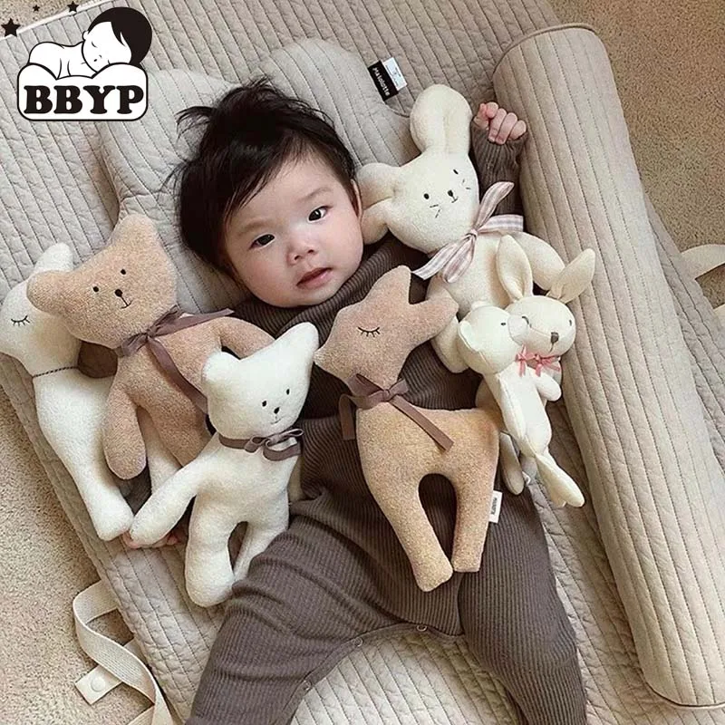 

26cm INS Cartoon Bear Deer Mouse Comfort Baby Plush Toys Cotton Stuffed Doll Children Kids Photography Props Birthday Gift