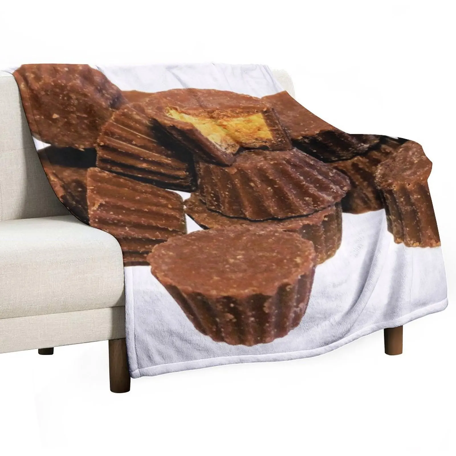 

Mini Chocolate and Peanut Butter Treats Throw Blanket Bed covers Sofa Quilt Luxury Blankets