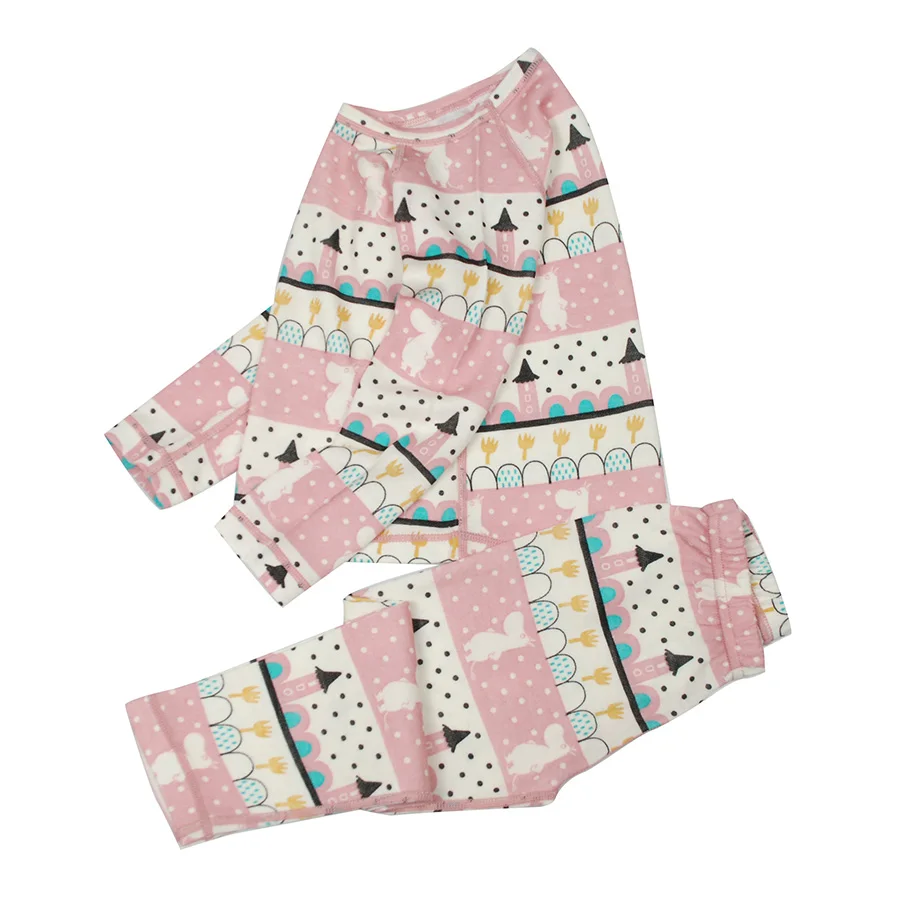 Merino wool bamboo kids thermal underwear set Sports Quick dry Top shirt pants of boys girls children long johns view 3