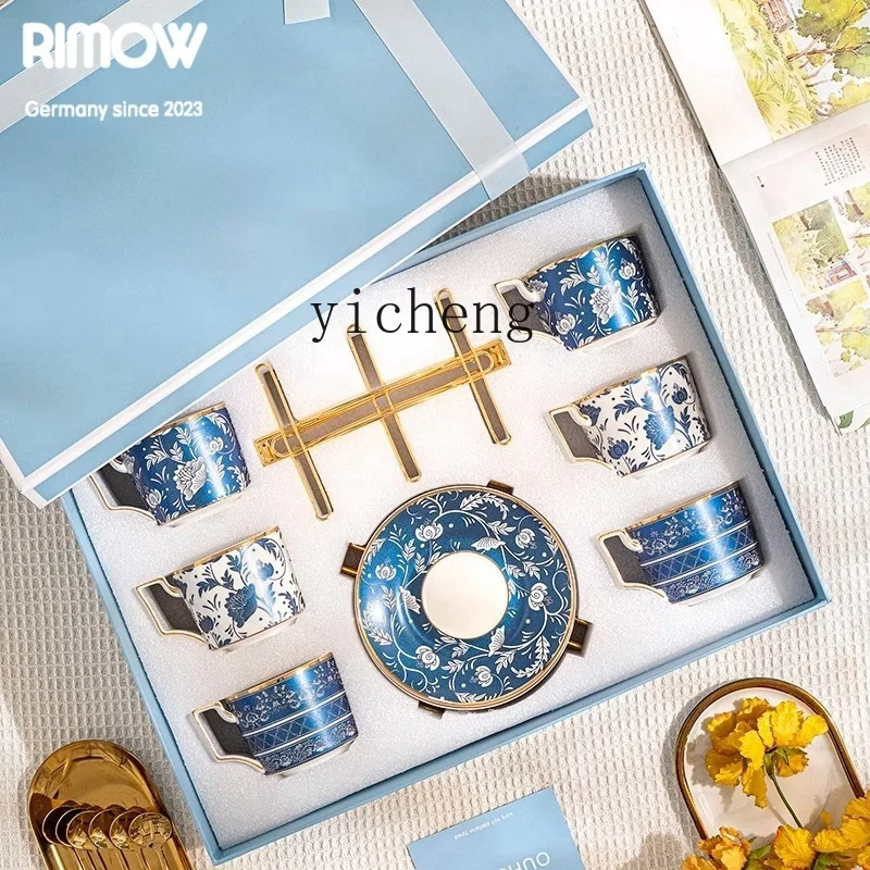 WD-3 Ceramic Coffee Cup Set Afternoon Tea Tea Set Wedding Housewarming Gift Box