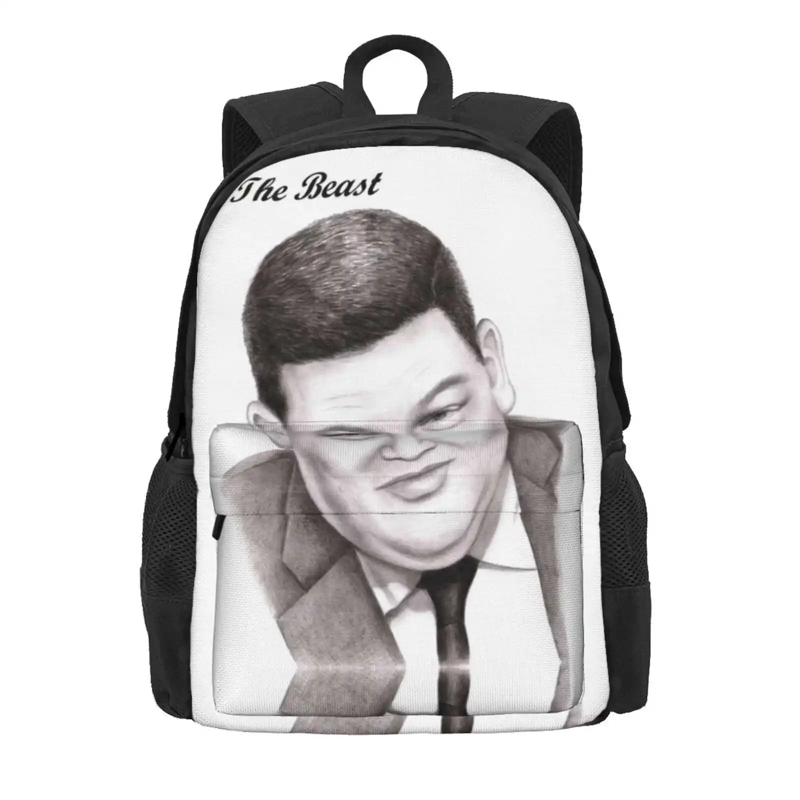 The Beast Hot Sale Schoolbag Backpack Fashion Bags The Chase Itv Quiz Show Celebrity Mark Labbett Portrait Margaret Sanderson