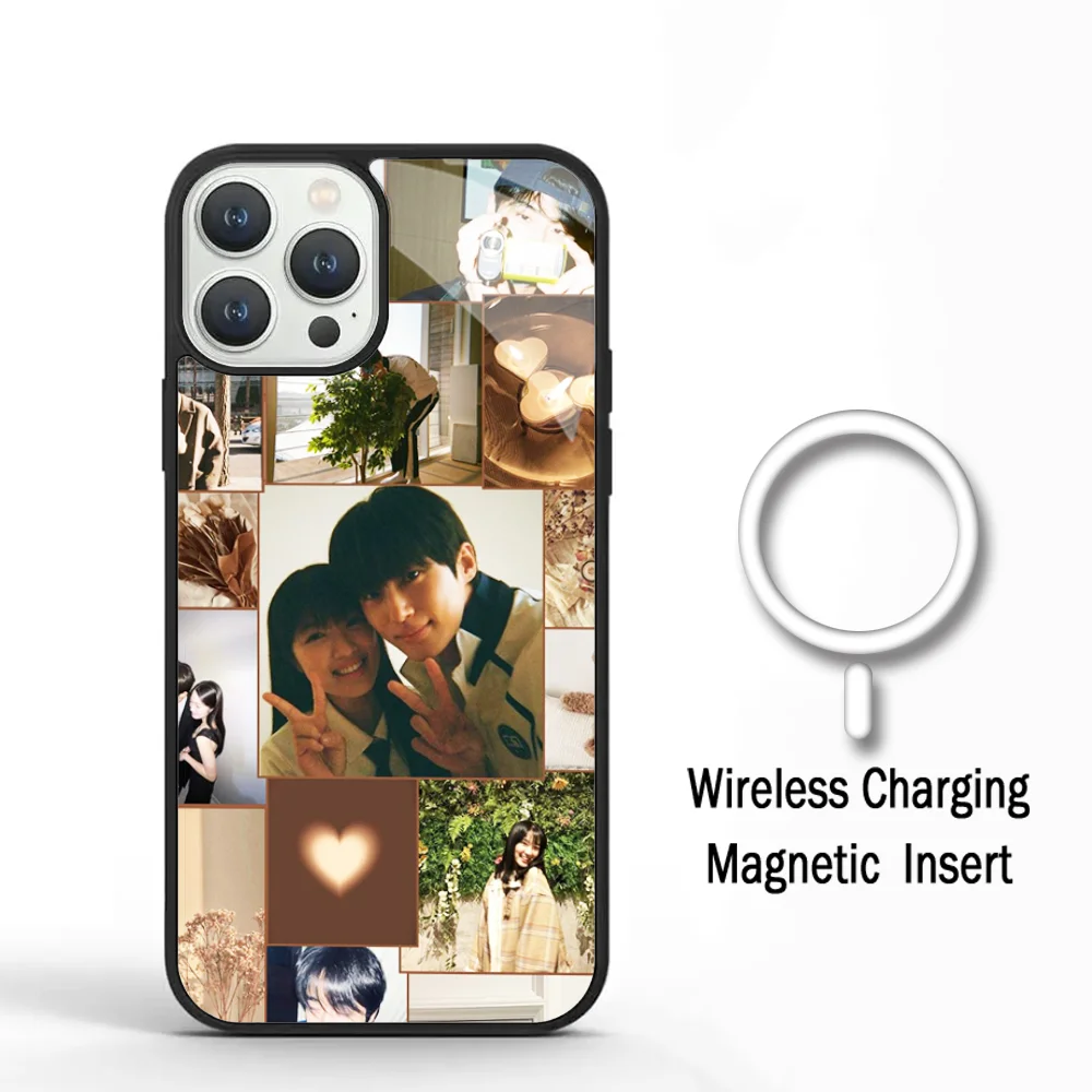 

Korea TV Series Lovely Runner Phone Case For IPhone 11 12 13 14 15 Plus Pro Max Mirror Acrylic For Magsafe Wireless Charging