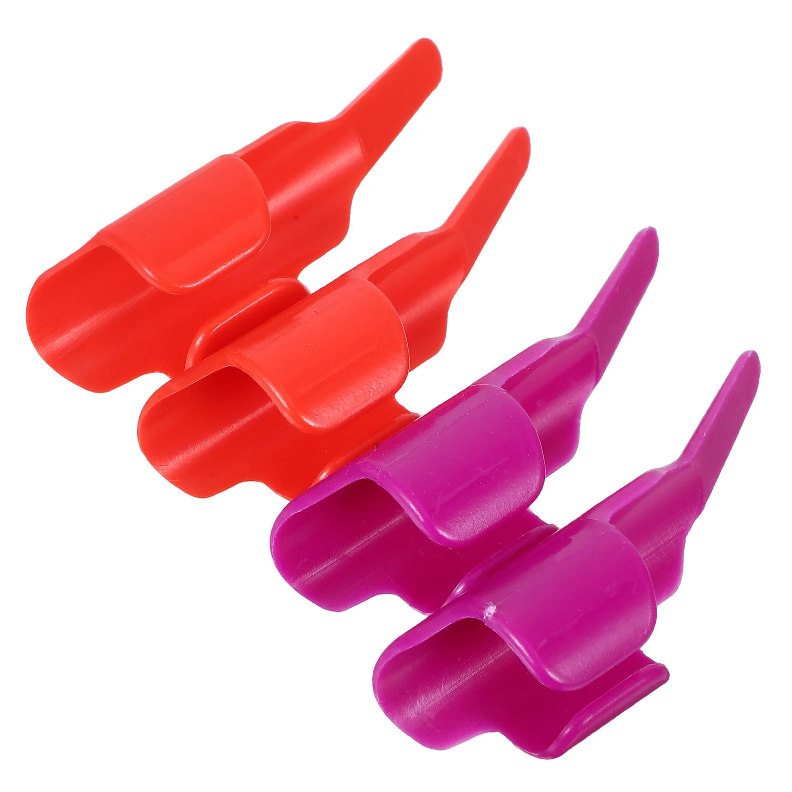 

4pcs Finger Protector For Sewing Plastic Fingerthing Pusher Thread Controller Stitch Guide Sewing Tools Craft Making Accessories