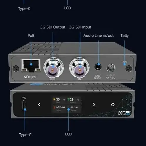 Kiloview N5 3G SDI to NDI  bi-directional converter encoder and decoder for Live Streaming