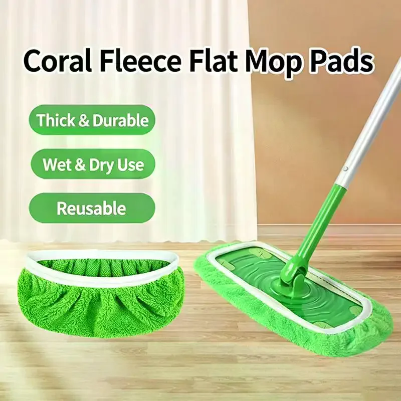 Microfiber Mop Replacement Pad Washable Reusable Strong Water Absorption for Home Kitchen Office Floor Cleaning Kitchen Tool