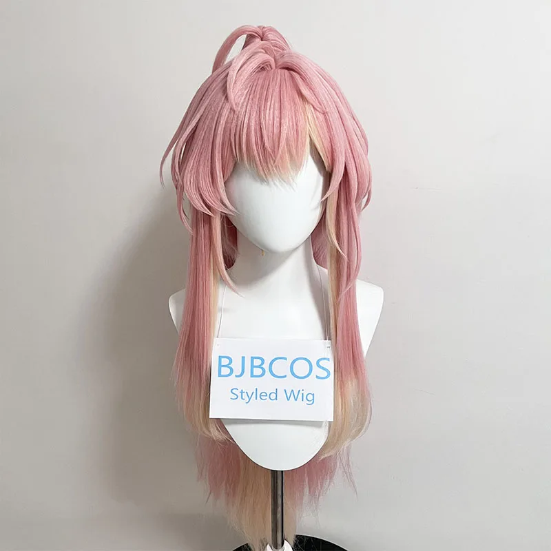 

[Styled] WUWA Game Wuthering Waves Aemeath Cosplay Wig 90cm Long Pink Gradient Color Women Wigs Heat Resistant Synthetic Hair