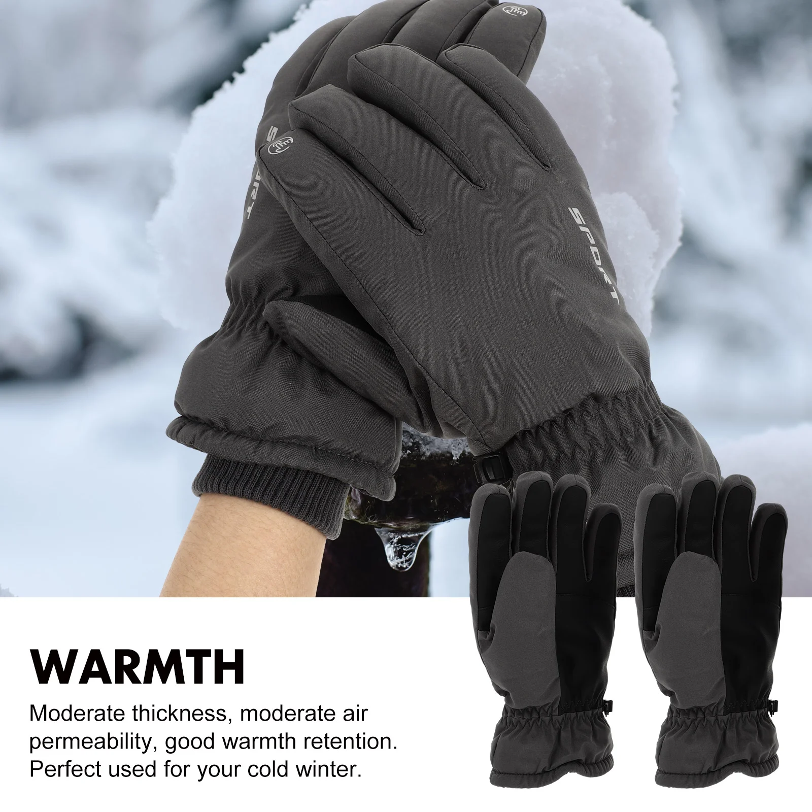 Liners Ski Gloves Motorcycle Winter Cold Resistant Gift Bag Black Hiking Women's