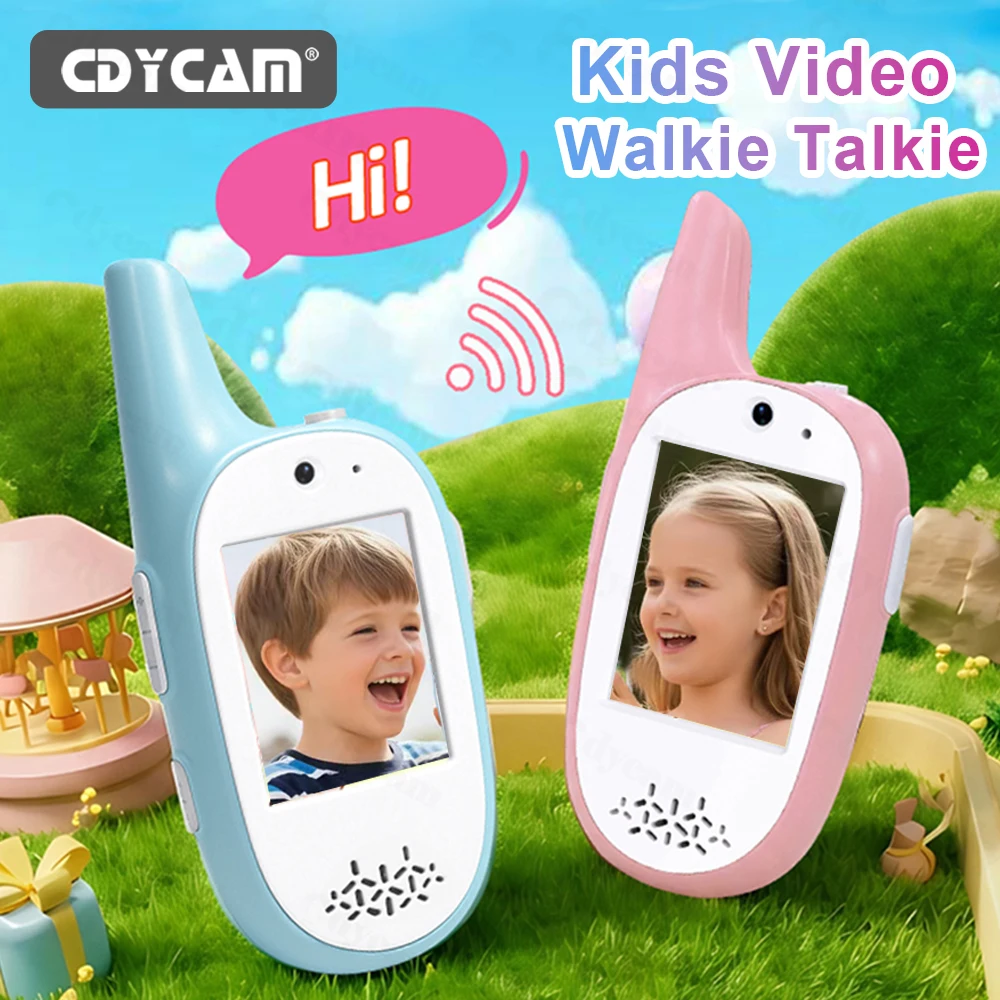 

Детские видеорации (2 шт.) с HD-экраном 2 дюйма, перезаряжаемые, с функцией изменения голоса, видеодомофон для детей, подарок для мальчиков и девочек