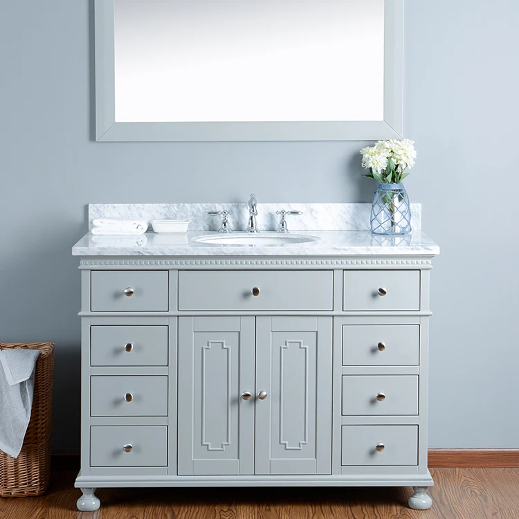m 48inch Slate Grey Best Selling Marble Bathroom Vanities Furniture Wooden Bathroom Cabinet m