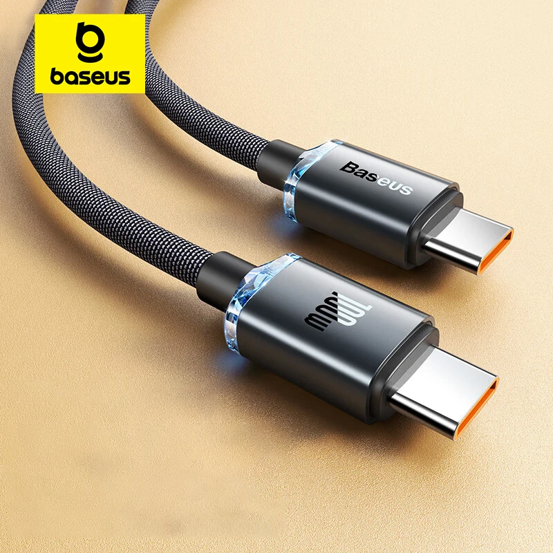 Baseus 100W C do C Kabel typu C do iPhone15 16 USB C PD Szybkie ładowanie Przewód do Macbook Samsung Xiaomi Kabel typu C