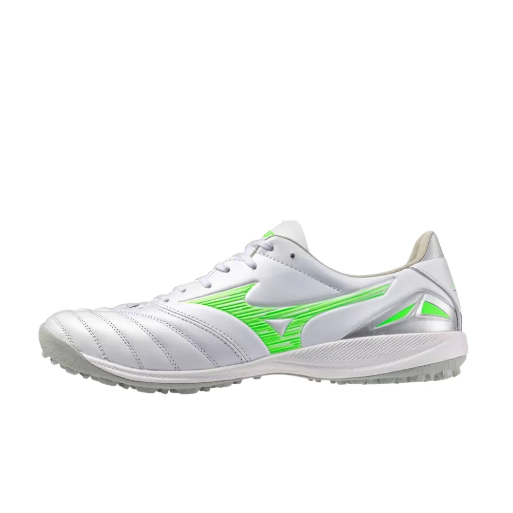 Футбольные бутсы Mizuno Morelia Neo 4 PRO AS для мужчин – бело-зеленые, удобные, нескользящие, прочные и стильные P1GD253537