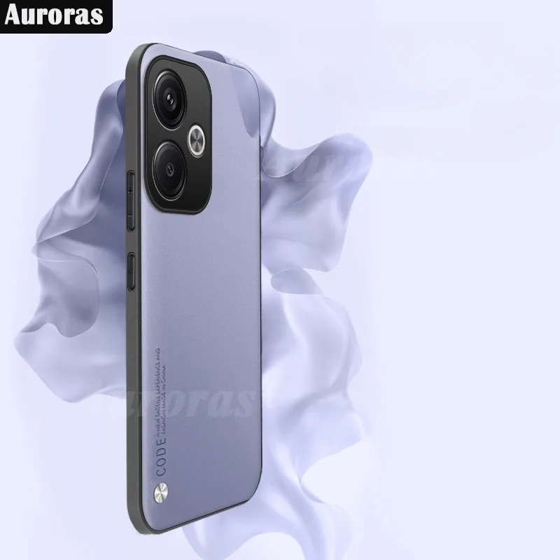 Skinlee For Xiaomi Poco F6 Case Solid Color Leather Soft Border Shockproof Cover For Redmi 13 Xiaomi Poco F6 Pro Back Casing