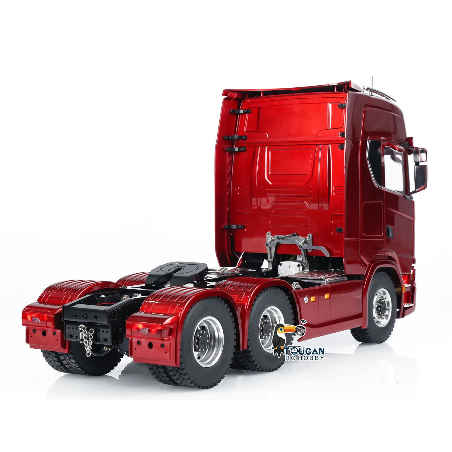 1/14 6x6 770S RC 트랙터 트럭 리모컨 자동차 페인트 완성 모델, CNC 차동 잠금 차축 사운드 라이트 차량 TH24244