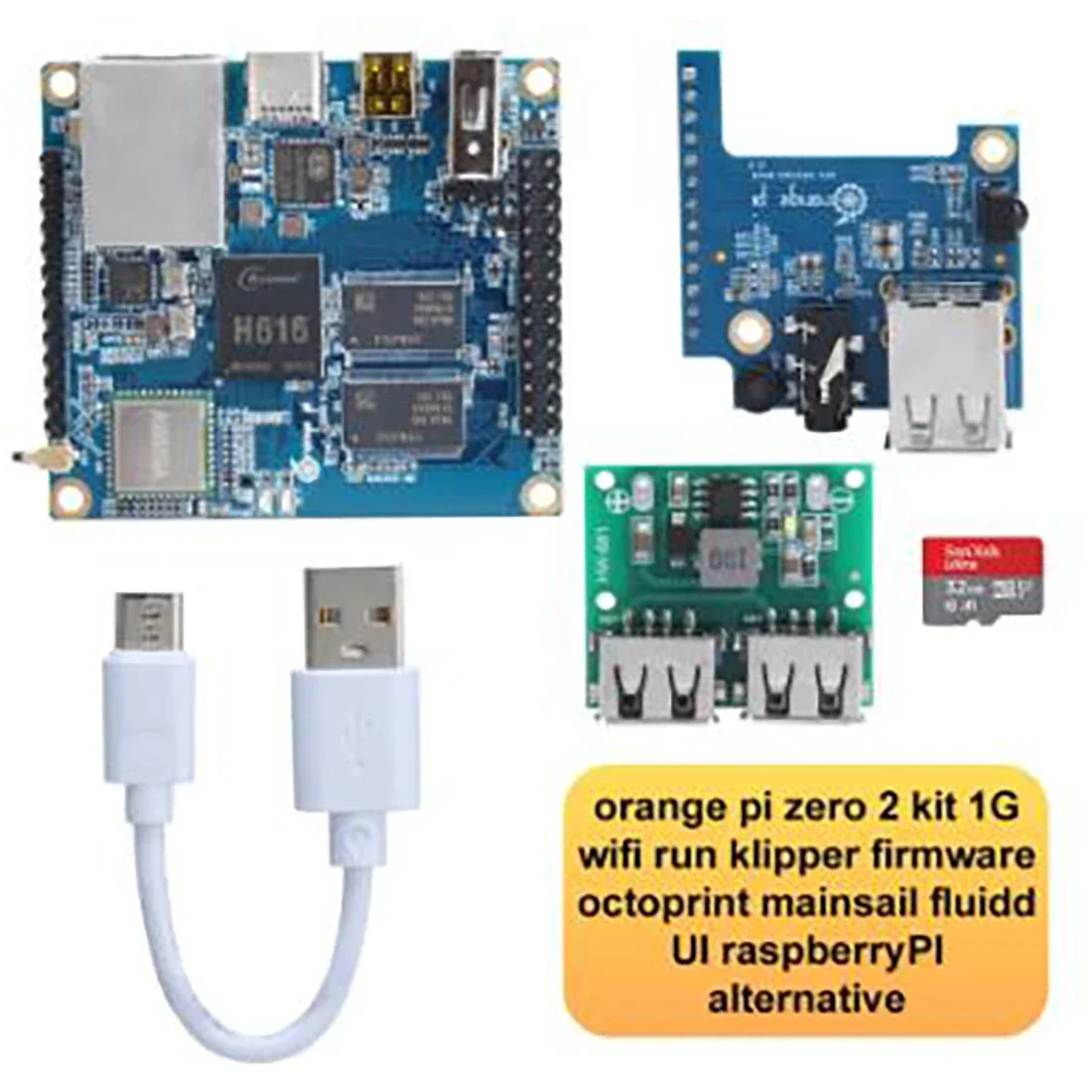 

Orange Pi Zero 2 Kit 1G Wifi Run Klipper Firmware Octoprint Mainsail Fluidd UI Raspberry Pi 4 Alternative 3D Printer