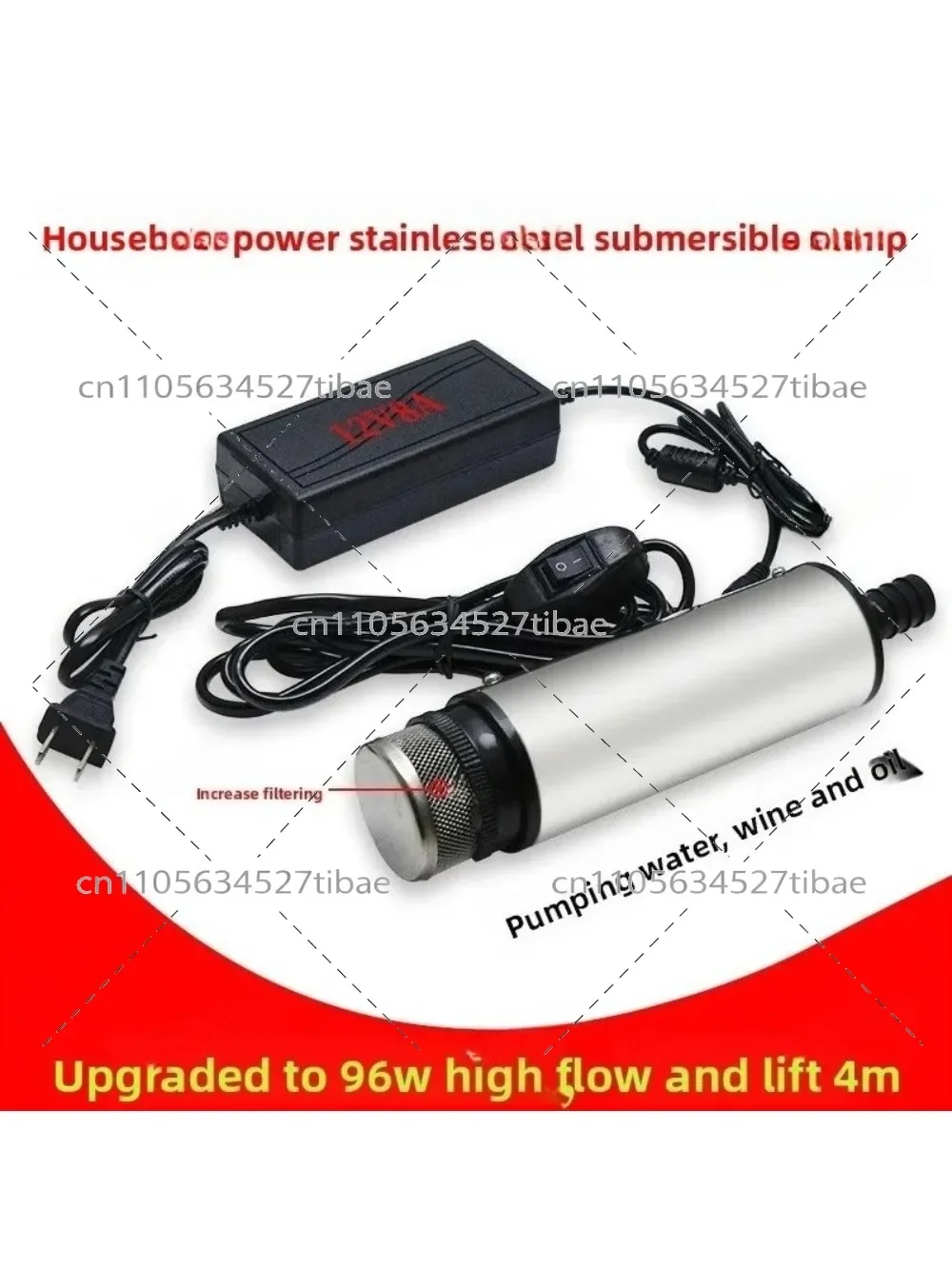 220V Submersible Electric Pump for Oil And Wine Small Household Energy Efficient Pumping Machine