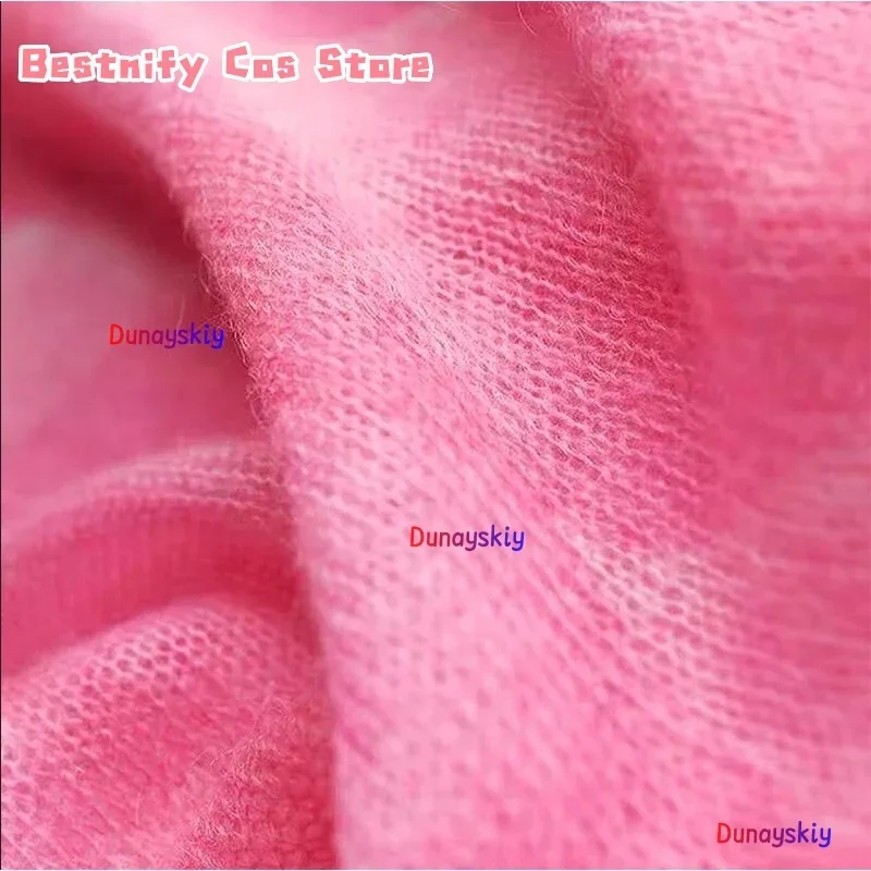 CosplayKPOP Huntrix Saja Boys Baby Cosplay Costume Pink plaid Thin Sweater Y2K Women's costume Halloween Disguise for Adult Outf