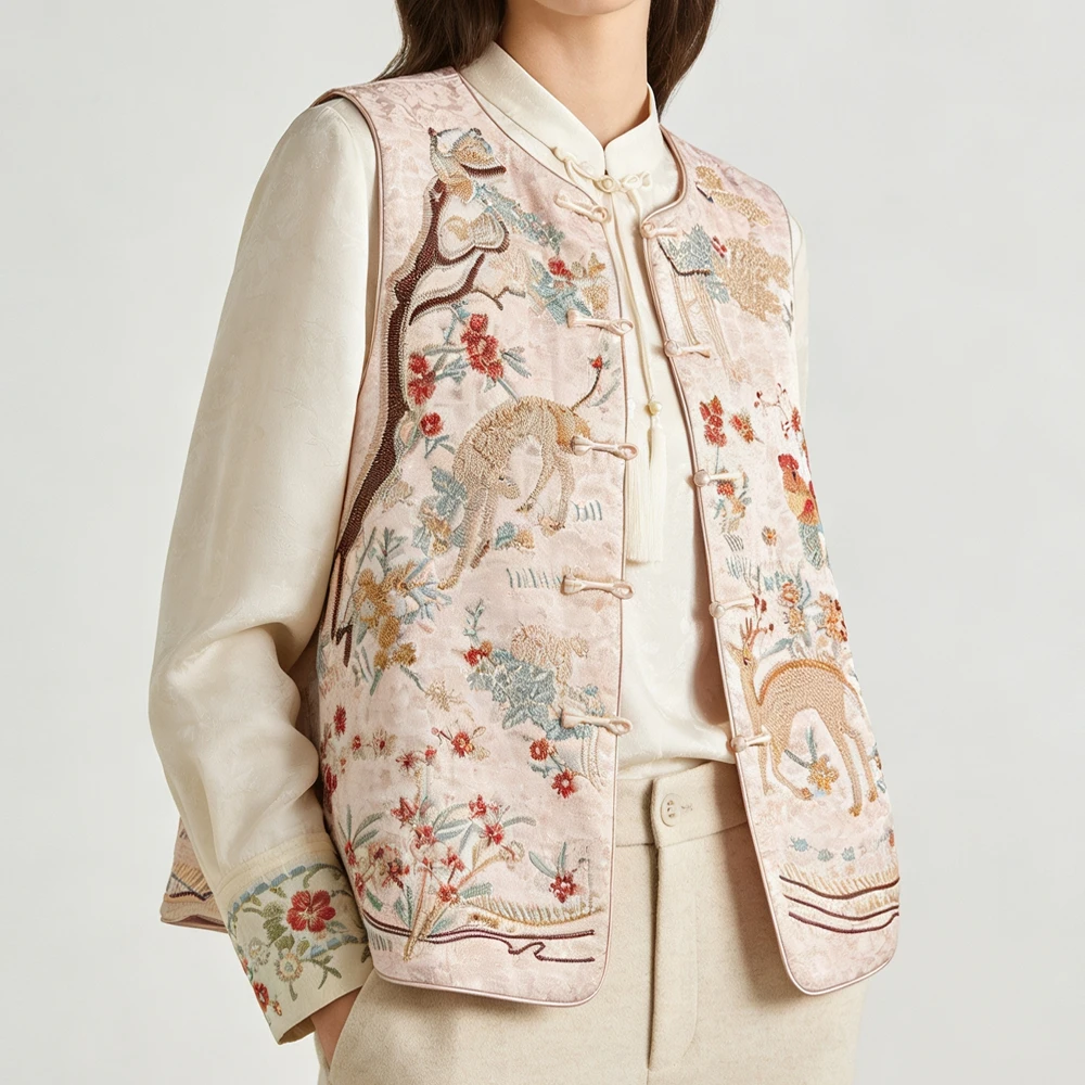 New Chinese Style Qipao Tops Vest Women Tangsuit Clothes  Sexy Sleeveless Shirt Blouse Mandarin Collar Waistcoat Streetwear