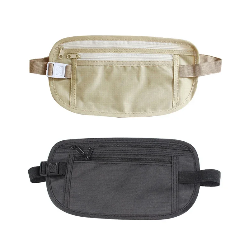 

1PC Invisible Travel Waist Packs Waist Pouch For Passport Money Belt Bag Hidden Security Wallet Casual Bag For Men Women