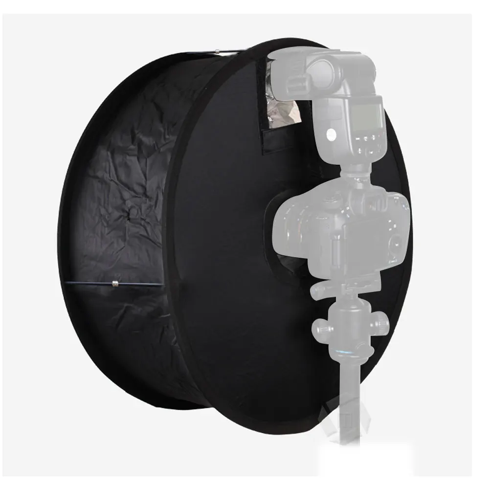 Mcoplud 접이식 스피드라이트 플래시 디퓨저, 원형 소프트박스, 캐논, 니콘, 소니, 펜탁스, 사진 스튜디오용, 18 인치, 45cm