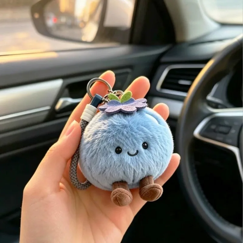 1pc/2pc Blueberry Pendant Backpack Pendant Student Office Worker Cute Simulation Decoration Backpack Keychain