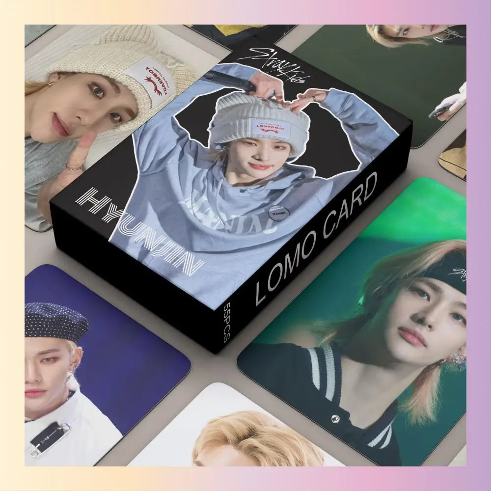 XIURAN 55 piezas SK Hyunjin Album Lomo Card Kpop Photocards postales Series