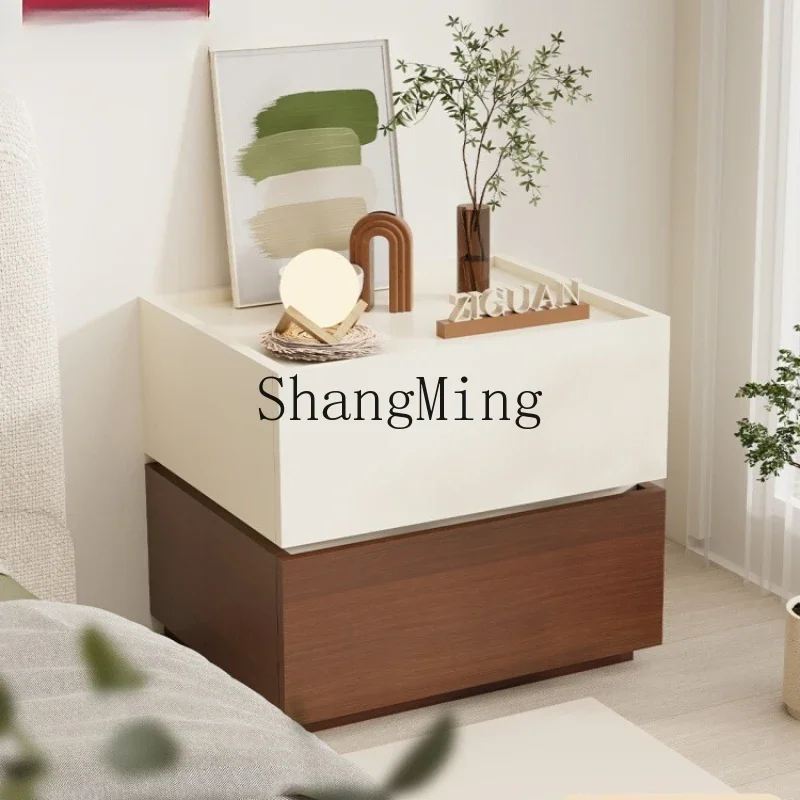 

CL Bedside Storage Shelf Medium Antique Storage Cabinet Sofa Side Short Cabinet