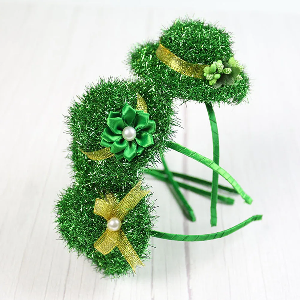 

Green Hat Headband Has St Patricks Day Hair Accessories Festival Headdress Pulp Patty's Decorative Child Irish