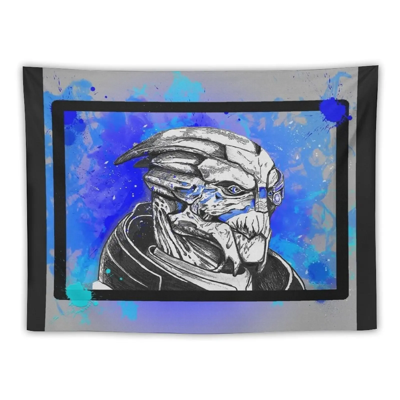 

Garrus Vakarian: Mass Effect (Blue) Tapestry Aesthetics For Room Decorations For Room Tapestry