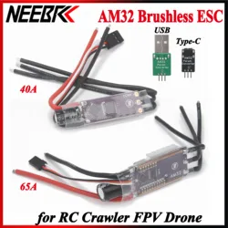 AM32 40A 65A ESC 32-bit Speed Controller Signal Cable Support PWM/DSHOT/Sine Param Adjuster for RC Car Crawler FPV Drone Part