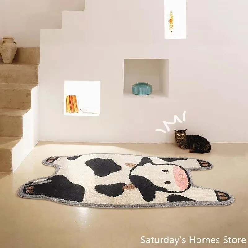 crow-soft-fluffy-tufted-irregular-printed-crow-rug-room-decor-floor-mat-absorbent-non-slip-bathroom-doormat