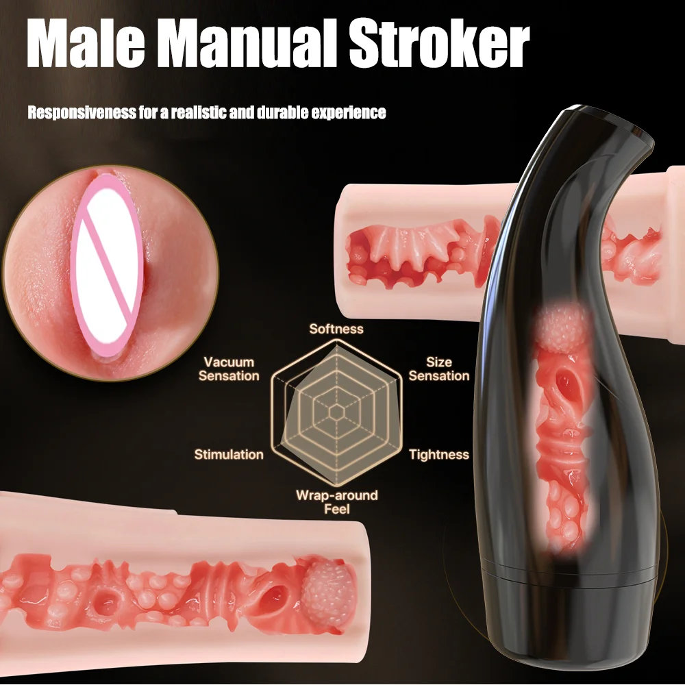 Vibrating Male Masturbator Cup Penis Stroker Pocket Pussy Vibrator Sex Toys For Men view 2