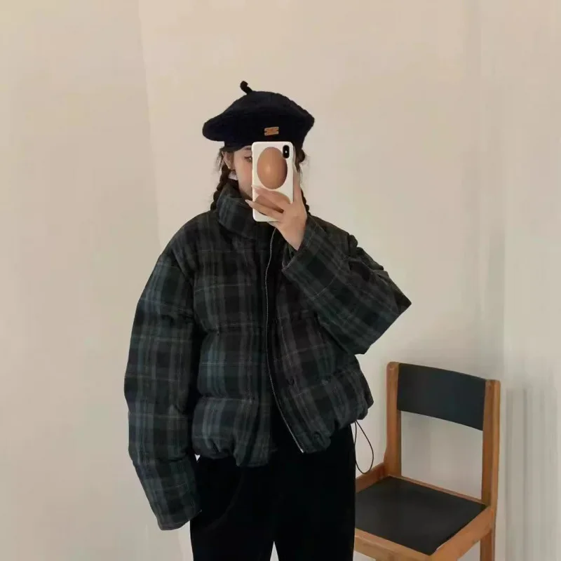 Vrouwen ort Thiened Ganzendons Jaet Herfst Winter Nieuwe Sle Plaid Warme Bovenkleding Kleine Maat Brood Sle Pendelen Sle