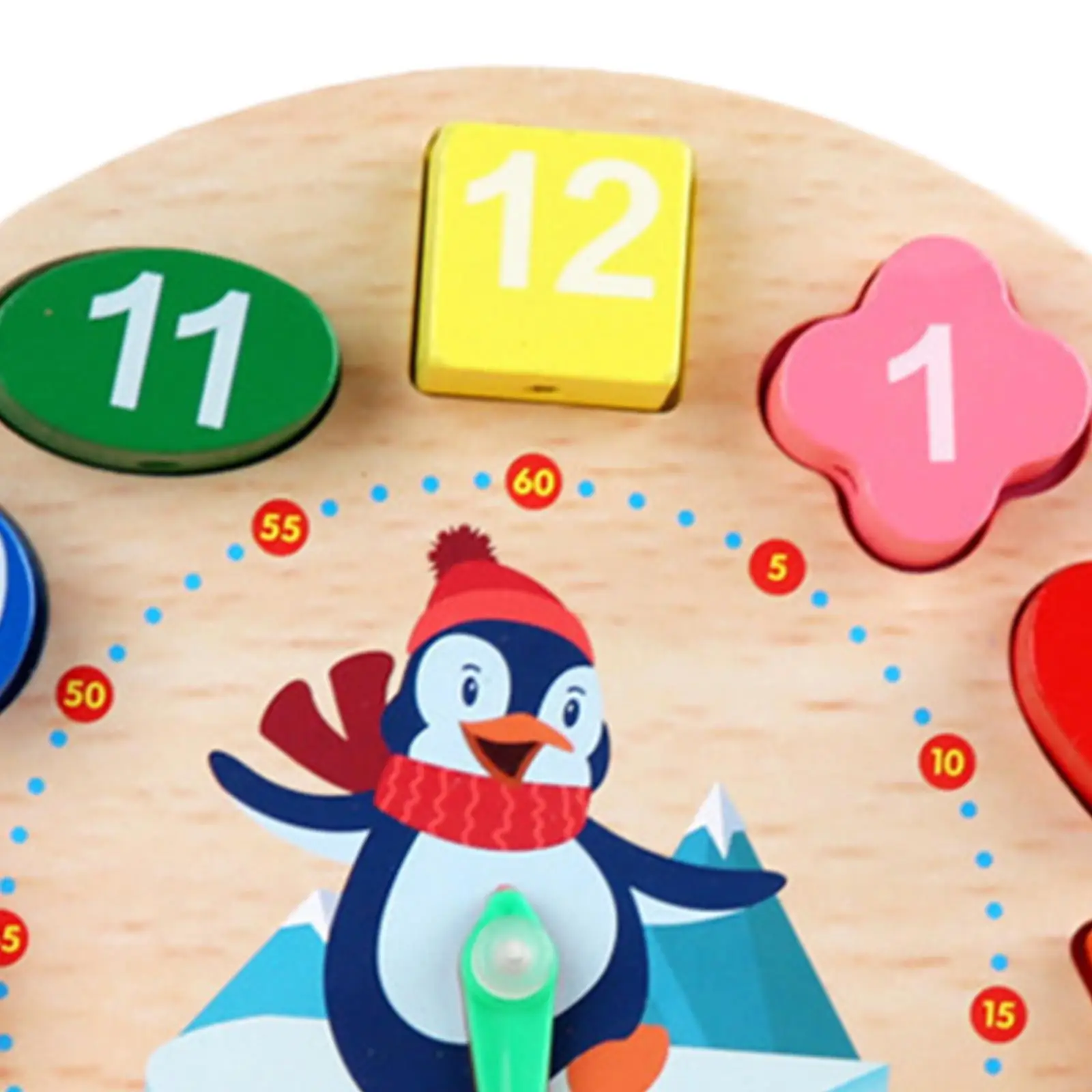 Houten vorm Kleursorteerklok Nummerblokken Puzzel Unieke kinderen leren voor kinderen Kleuterschool Baby Leuk cadeau Kleuterschool