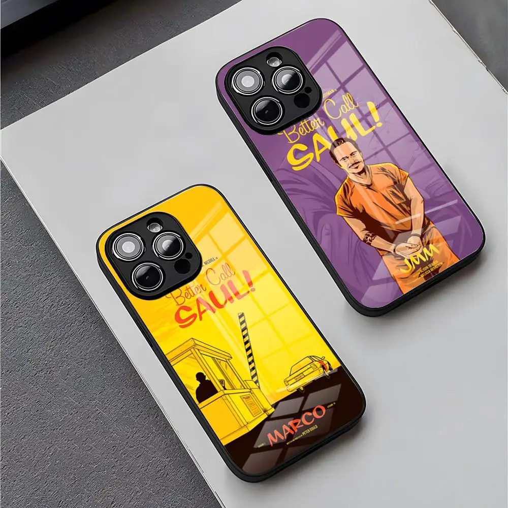 Better Call Saul Phone Case For IPhone 15 Pro Max 14 Plus 12 Mini 11 13 X XR XS 16 Pro SE Tempered Glass Back Cover