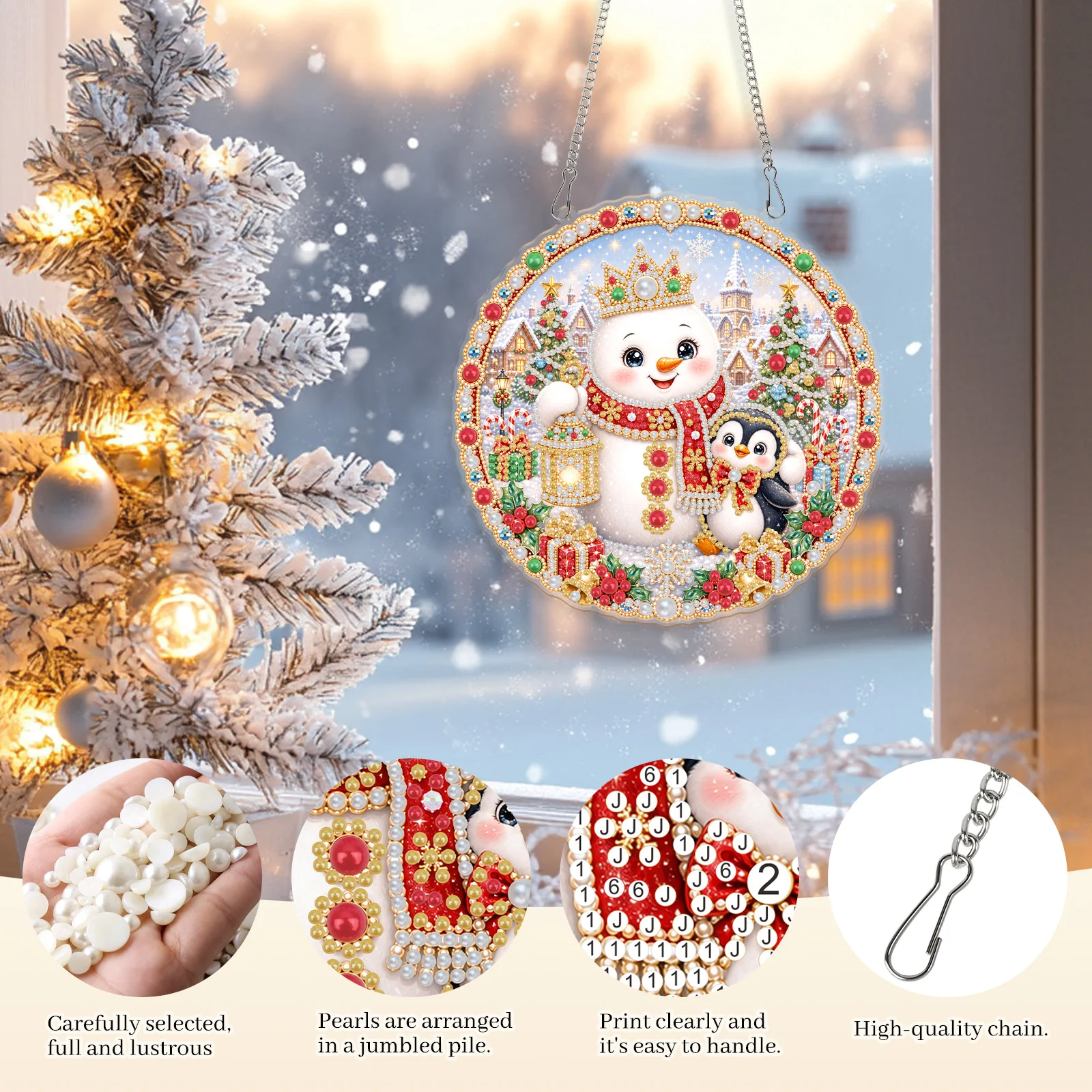 Christmas Pearl Diamond Art Pa - Art Craft For Christmas ulasan dan harga