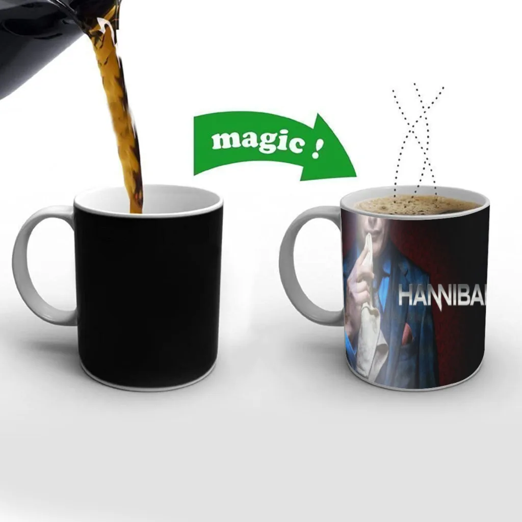 Multiple awards Hannibal Classic Movie One Piece Coffee Mugs And Mug Creative Color Change Tea Cup Ceramic Milk Cups Gifts