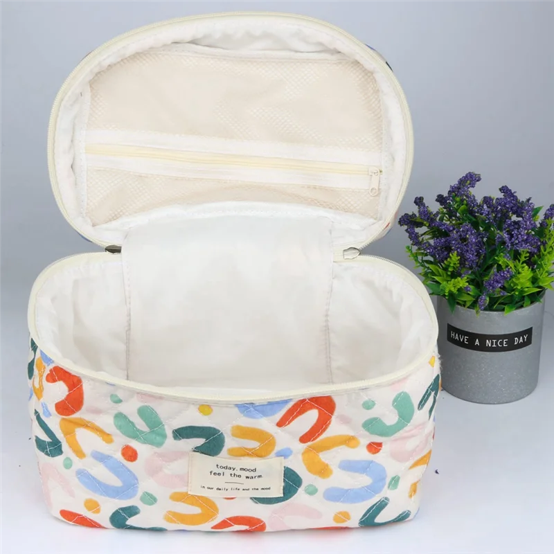 ABWR-1 قطعة حقائب مستحضرات التجميل للنساء حقيبة مكياج UU لطيفة كما هو موضح حقيبة تخزين منظم للمكياج ، حقائب أدوات الزينة للسفر ، حقائب اليد Pur