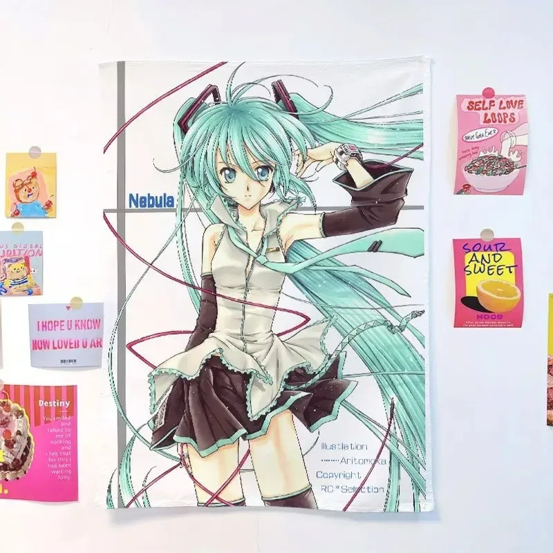 Exquisite Anime Print Room Decor Tapestry Birthday Party Hanging Cartoon Wall Art Teen Favorite Anime Theme Decoration
