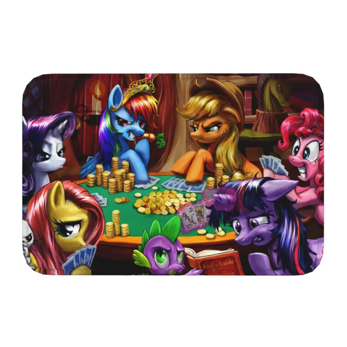 My Little Pony Bathroom Mat Thinking Doormat Flannel Carpet Entrance Door Rug Home Decor