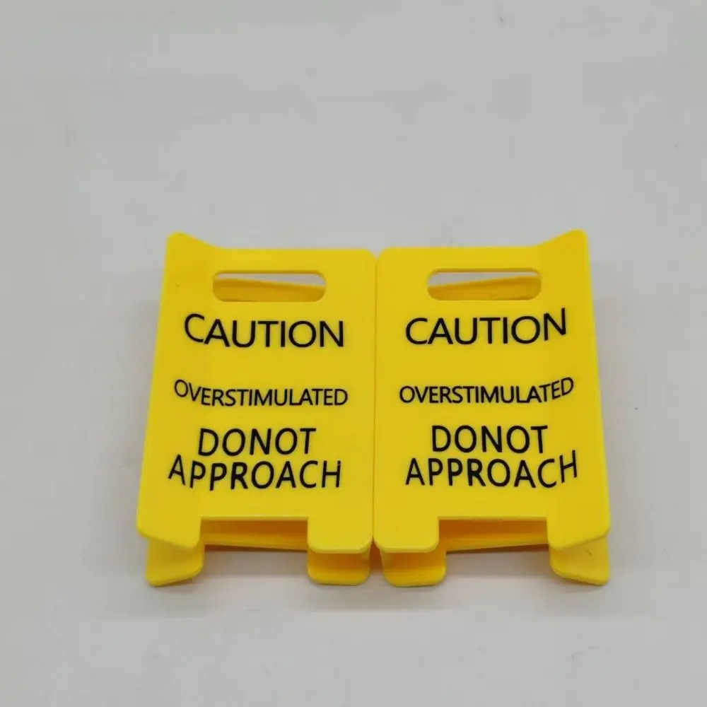 

Яркий желтый знак осторожности, заколка для волос, прочная ручка, S/L, негатимулированная заколка для волос, установка границ, новинка